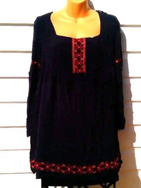 CLAY DRESS NAVY BLUE SIZE LARGE